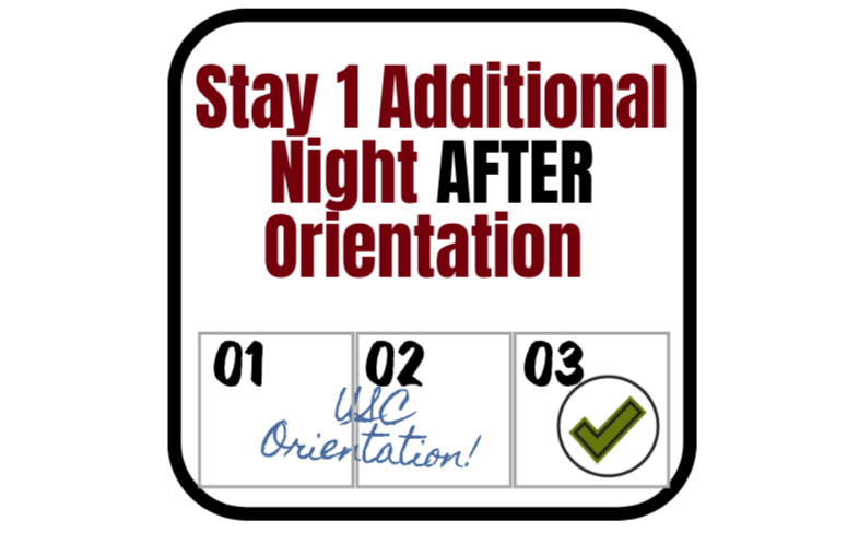 1 Additional Night Stay the Night After Orientation